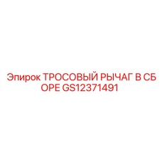 GS12371491 ТРОСОВЫЙ РЫЧАГ В СБОРЕ Epiroc