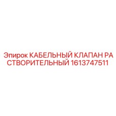 1613747511 КАБЕЛЬНЫЙ КЛАПАН РАСТВОРИТЕЛЬНЫЙ Epiroc