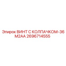 Специальный винт Эпирок артикул 2696714555 с колпачком 36M2AA