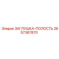 2657387870 ЗАГЛУШКА-ПОЛОСТЬ Epiroc