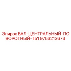 9753213673 ВАЛ-ЦЕНТРАЛЬНЫЙ-ПОВОРОТНЫЙ-T51 Epiroc