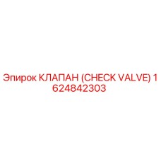 1624842303 Клапан (Check Valve) Epiroc