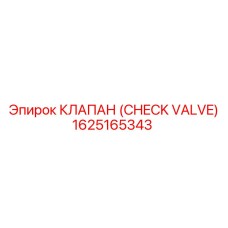 1625165343 КЛАПАН (CHECK VALVE) Epiroc
