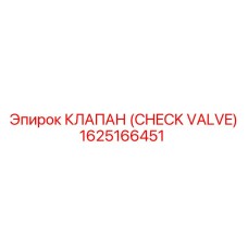 1625166451 КЛАПАН (CHECK VALVE) Epiroc