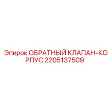 2205137509 ОБРАТНЫЙ КЛАПАН-КОРПУС Epiroc
