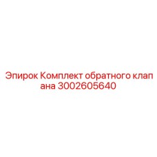 Ремонтный набор для гидравлических клапанов буровых станков 3002605640