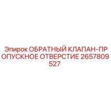2657809527 ОБРАТНЫЙ КЛАПАН-ПРОПУСКНОЕ ОТВЕРСТИЕ Epiroc