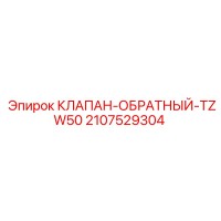 2107529304 КЛАПАН-ОБРАТНЫЙ-TZW50 Epiroc