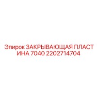 2202714704 ЗАКРЫВАЮЩАЯ ПЛАСТИНА 7040 Epiroc