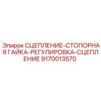 9170013570 СЦЕПЛЕНИЕ-СТОПОРНАЯ ГАЙКА-РЕГУЛИРОВКА-СЦЕПЛЕНИЕ Epiroc