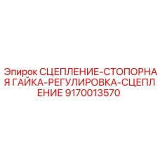 9170013570 СЦЕПЛЕНИЕ-СТОПОРНАЯ ГАЙКА-РЕГУЛИРОВКА-СЦЕПЛЕНИЕ Epiroc