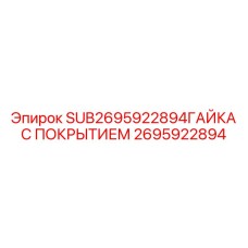 2695922894 ГАЙКА С ПОКРЫТИЕМ Epiroc