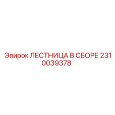 2310039378 ЛЕСТНИЦА В СБОРЕ Epiroc