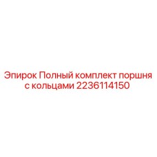 2236114150 Полный комплект поршня с кольцами Epiroc