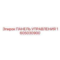 1605030900 ПАНЕЛЬ УПРАВЛЕНИЯ Эпирок