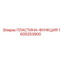 1605253900 ПЛАСТИНА-ФУНКЦИЯ Epiroc