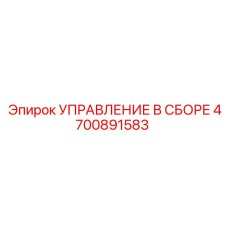 4700891583 УПРАВЛЕНИЕ В СБОРЕ Epiroc