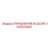 1310074947 УПРАВЛЕНИЕ В СБОРЕ Epiroc