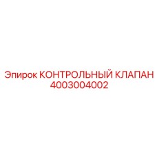 4003004002 КОНТРОЛЬНЫЙ КЛАПАН Epiroc