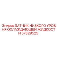 57829525 ДАТЧИК НИЗКОГО УРОВНЯ ОХЛАЖДАЮЩЕЙ ЖИДКОСТИ Epiroc