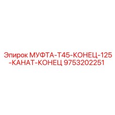 9753202251 МУФТА-T45-КОНЕЦ-125-КАНАТ-КОНЕЦ Epiroc