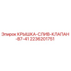 2236201751 КРЫШКА-СЛИВ-КЛАПАН-B7-41 Epiroc
