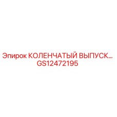 GS12472195 КОЛЕНЧАТЫЙ ВЫПУСК Epiroc