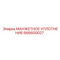 666600027 МАНЖЕТНОЕ УПЛОТНЕНИЕ Epiroc
