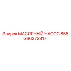 GS6272817 МАСЛЯНЫЙ НАСОС 855 Epiroc