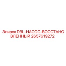 2657619272 DBL-НАСОС-ВОССТАНОВЛЕННЫЙ Epiroc