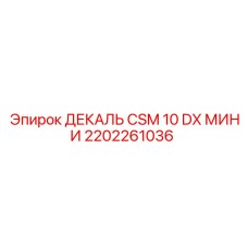 2202261036 ДЕКАЛЬ CSM 10 DX МИНИ Epiroc