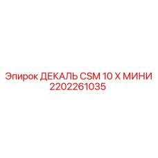 2202261035 ДЕКАЛЬ CSM 10 X МИНИ Epiroc