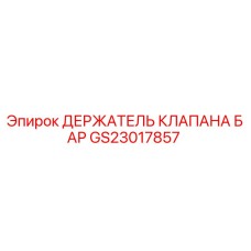 GS23017857 ДЕРЖАТЕЛЬ КЛАПАНА БАР Epiroc