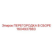 1604937883 ПЕРЕГОРОДКА В СБОРЕ Epiroc