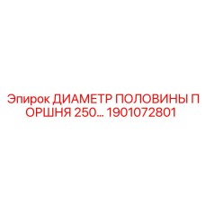 1901072801 ДИАМЕТР ПОЛОВИНЫ ПОРШНЯ 250 Epiroc