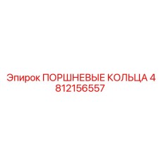 4812156557 ПОРШНЕВЫЕ КОЛЬЦА | Epiroc
