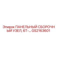 GS2163601 ПАНЕЛЬНЫЙ СБОРОЧНЫЙ УЗЕЛ, 6T-… Epiroc