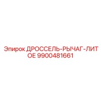 9900481661 ДРОССЕЛЬ-РЫЧАГ-ЛИТОЕ Эпирок
