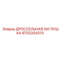 9753204313 ДРОССЕЛЬНАЯ ЗАГЛУШКА Epiroc