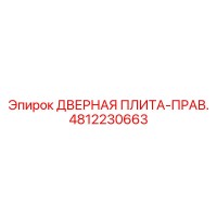 4812230663 ДВЕРНАЯ ПЛИТА-ПРАВ. Epiroc