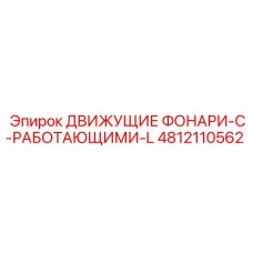 4812110562 ДВИЖУЩИЕ ФОНАРИ-С-РАБОТАЮЩИМИ-L Epiroc