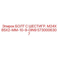 5730006307 БОЛТ С ШЕСТИГР. М24X85X2-ММ-10-9-DIN9 | Epiroc