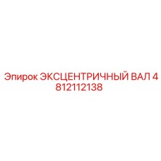 4812112138 ЭКСЦЕНТРИЧНЫЙ ВАЛ Epiroc