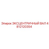 4812120354 ЭКСЦЕНТРИЧНЫЙ ВАЛ Эпирок