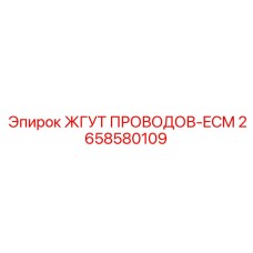 2658580109 ЖГУТ ПРОВОДОВ-ECM Эпирок