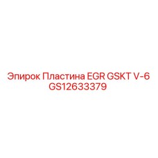 GS12633379 Пластина EGR GSKT V-6 Epiroc
