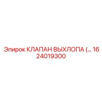 1624019300 КЛАПАН ВЫХЛОПА Epiroc