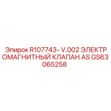 GS63065258 R107743-V.002 ЭЛЕКТРОМАГНИТНЫЙ КЛАПАН AS Epiroc