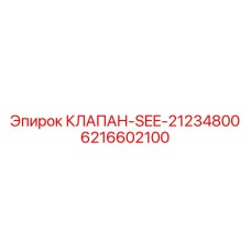 6216602100 КЛАПАН-SEE-21234800 Epiroc