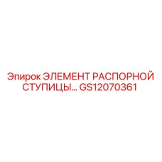 GS12070361 ЭЛЕМЕНТ РАСПОРНОЙ СТУПИЦЫ Epiroc